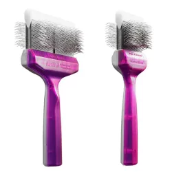Kartáč pro psy ActiVet DUO TuffFinish fialovo/stříbrný 