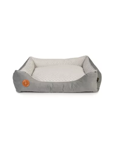 Pelíšek pro psy Lauren design LUXURY VELVET šedý