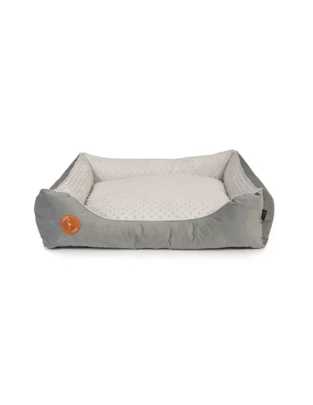 Pelíšek pro psy Lauren design LUXURY VELVET šedý