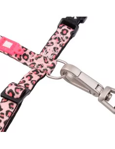 Postroj a vodítko pro kočky Max&Molly Leopard Pink 2