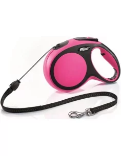 Vodítko pro psy FLEXI NEW COMFORT S lanko 5m/do 12kg růžové