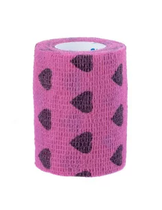 Bandáž elastická HEARTS PINK 7,5cm/4,5m