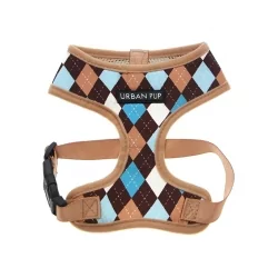 Postroj pro psy URBAN PUP Argyle Blue