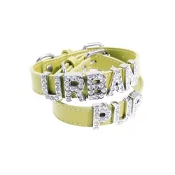 Obojek pro psy URBAN PUP Personalised limetkový