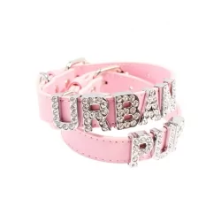 Obojek pro psy URBAN PUP Personalised sv.růžový