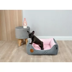 Pelíšek pro psy Lauren design LUXURY PINK VELVET 2