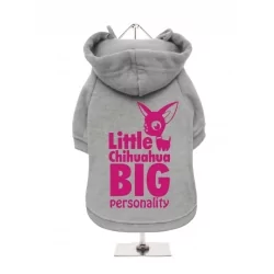 Mikina pro psy URBAN PUP Little Chihuahua růžový nápis