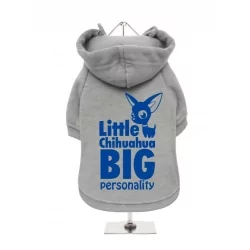 Mikina pro psy URBAN PUP Little Chihuahua modrý nápis