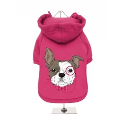 Mikina pro psy URBAN PUP French Bulldog růžová