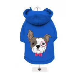 Mikina pro psy URBAN PUP French Bulldog modrá