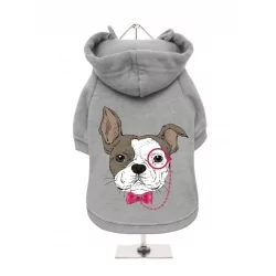 Mikina pro psy URBAN PUP French Bulldog šedá