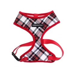 Postroj pro psy URBAN PUP Red&White Plaid