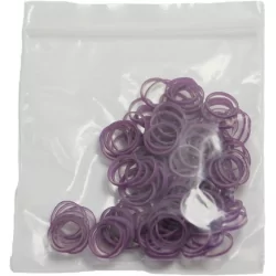 Latexové gumičky HPP na top knot 1cm/100ks fialové 2