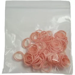 Latexové gumičky HPP na top knot 0,9cm/100ks růžové 2