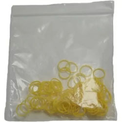 Latexové gumičky HPP na top knot 0,8cm/100ks žluté 2