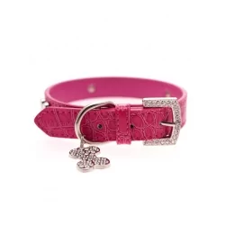 Obojek pro psy URBAN PUP DIAMANTE LEGALLY BLONDE BONE CHARM tm.růžový 2