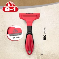 Furminator hrablo pro psy 8in1 PERFECT COAT DeShedder M střední 2