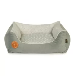 Pelíšek pro psy Lauren design LUXURY VELVET šedý 2
