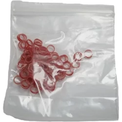 Latexové gumičky HPP na top knot 0,4cm/100ks červené 2