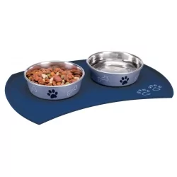 Prostírání pod misky PAW BLUE tm.modré 2