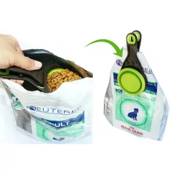 Skládací odměrka se sponou na krmivo DEXAS KlipScoop 118ml 2